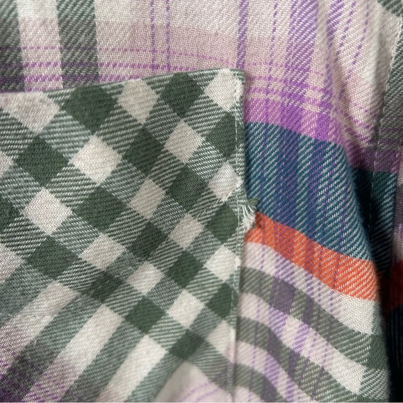 Wild Fable Plaid Flannel Small Oversized Cozy Cottagecore Button Shirt Gorpcore - Picture 5 of 6